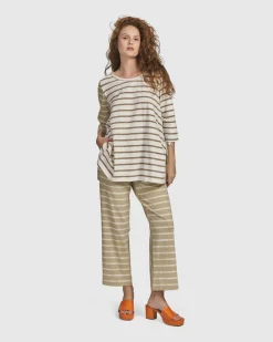 Women Alembika Pants & Skirts<Oasis Slim Pants, Tan