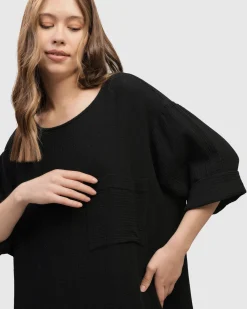 Women Alembika Dresses<Oasis T-Shirt Dress, Black