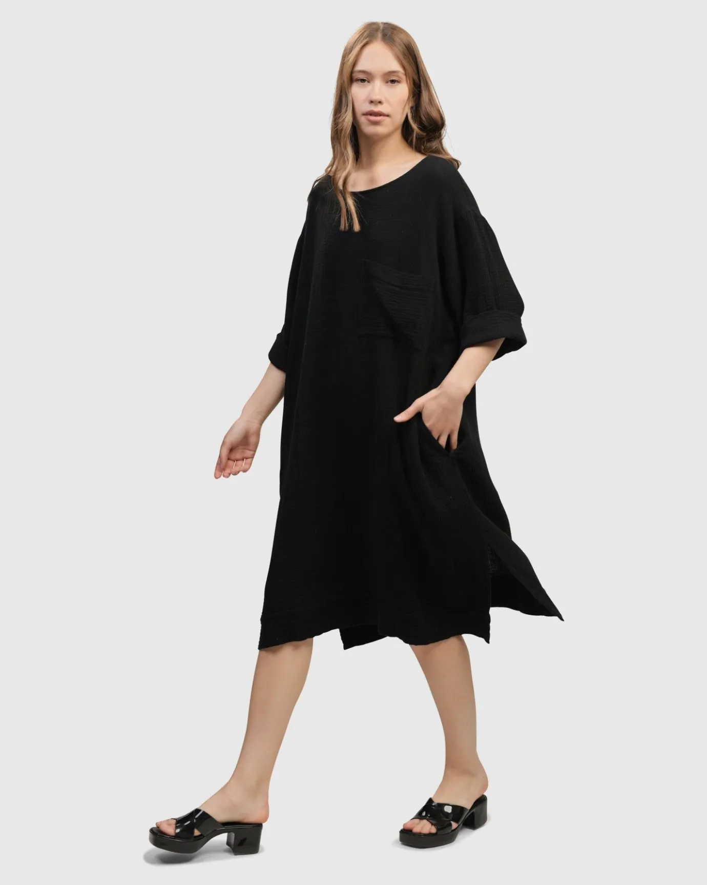 Women Alembika Dresses<Oasis T-Shirt Dress, Black