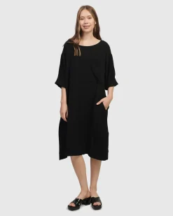 Women Alembika Dresses<Oasis T-Shirt Dress, Black