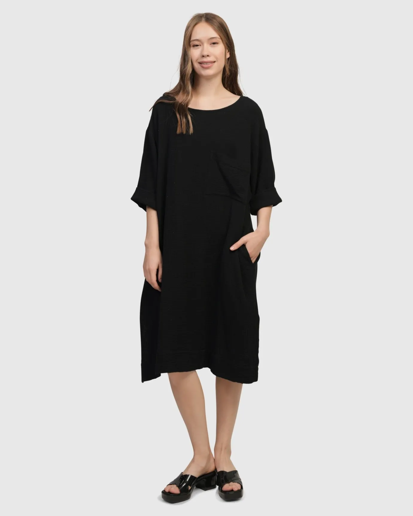 Women Alembika Dresses<Oasis T-Shirt Dress, Black