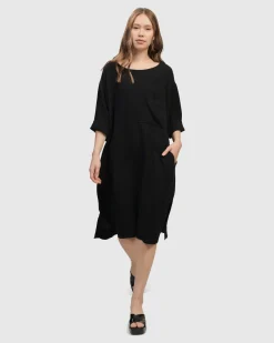 Women Alembika Dresses<Oasis T-Shirt Dress, Black