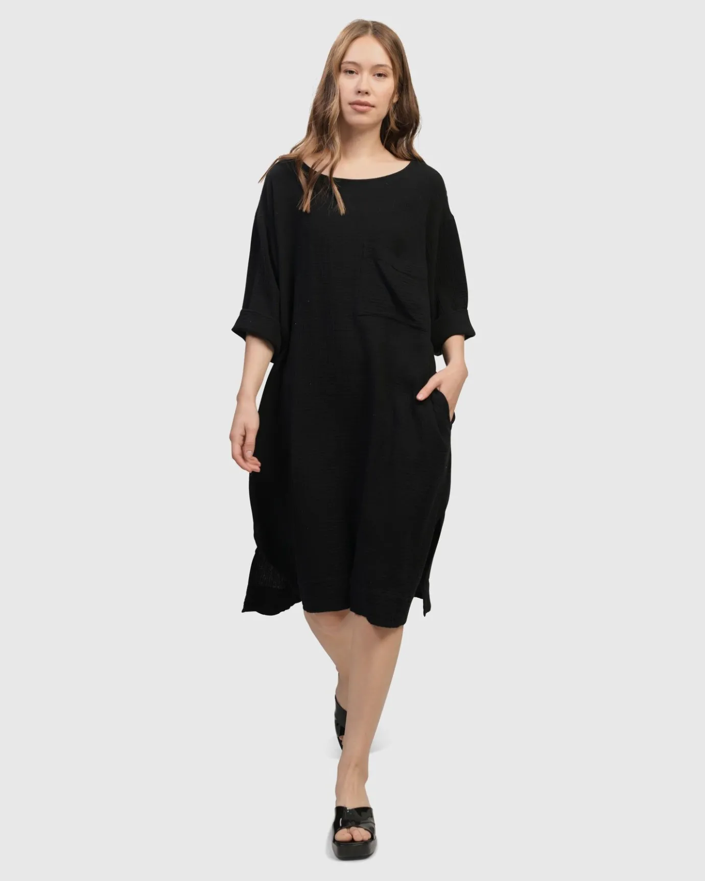 Women Alembika Dresses<Oasis T-Shirt Dress, Black