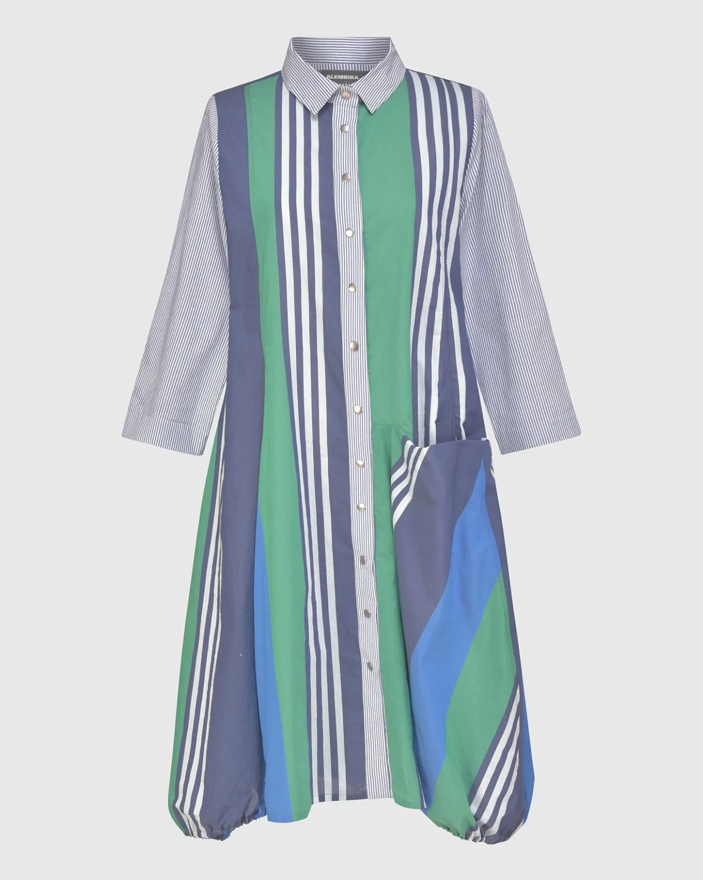 Women Alembika Plus<Ocean Stripe Wonderful Dress, Marine