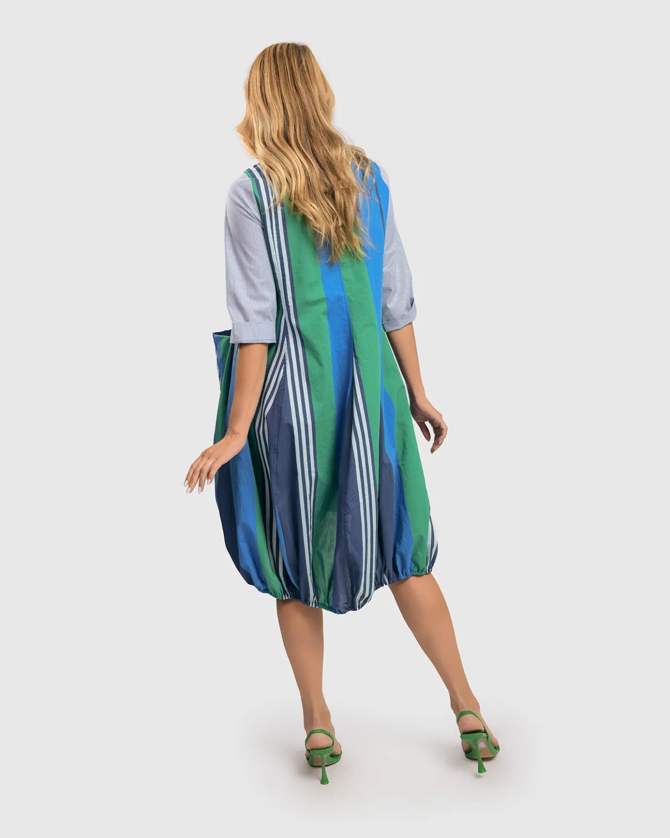 Women Alembika Dresses<Ocean Stripe Wonderful Dress, Marine