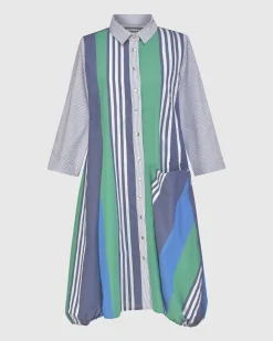 Women Alembika Dresses<Ocean Stripe Wonderful Dress, Marine