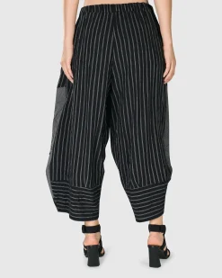 Women Alembika Plus<Olympus Pants, Stripes