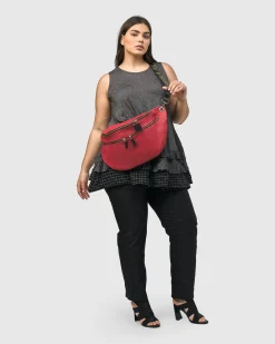 Women Alembika Bags & Pouches<On-The-Go Large Sling Bag, Vermillion
