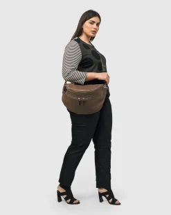 Women Alembika Bags & Pouches<On-The-Go Large Sling Bag, Wood