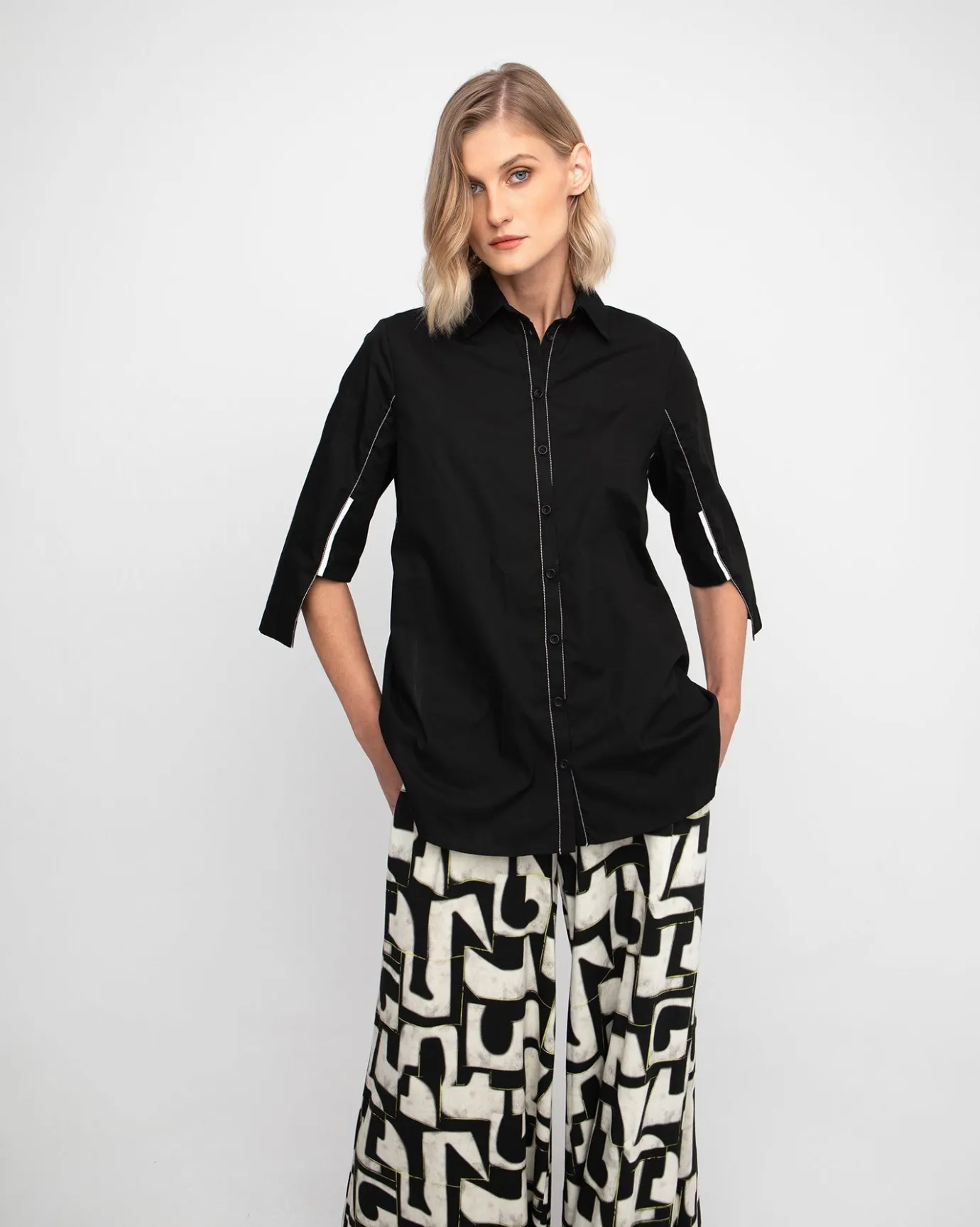 Women Alembika Tops & Tunics<Ozai N Ku Acropolis Blouse, Black