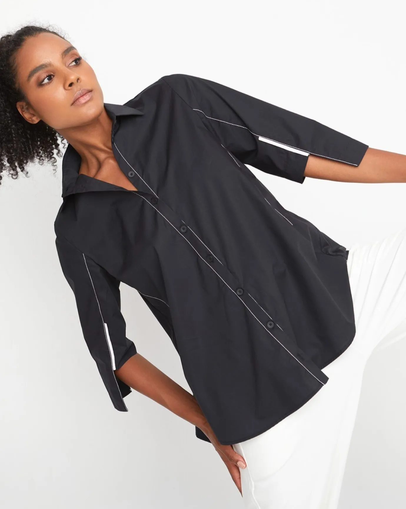 Women Alembika Tops & Tunics<Ozai N Ku Acropolis Blouse, Black