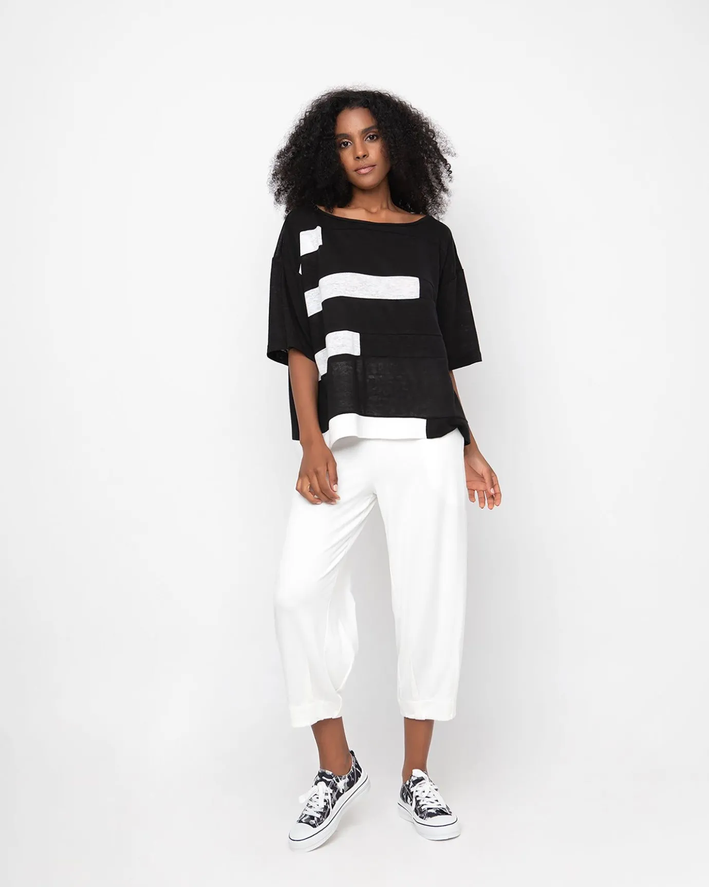 Women Alembika Tops & Tunics<Ozai N Ku Apollo Tee, Black/White