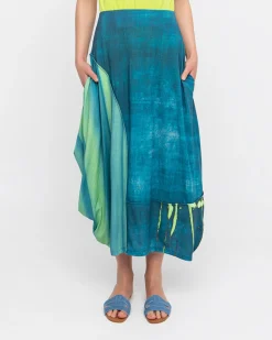 Women Alembika Pants & Skirts<Ozai N Ku Aquamarine Midi Skirt, Ocean