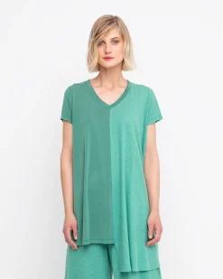Women Alembika Tops & Tunics<Ozai N Ku Asymmetrical Tunic Top, Green