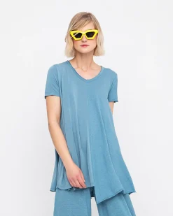 Women Alembika Tops & Tunics<Ozai N Ku Asymmetrical Tunic Top, Azure