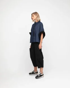 Women Alembika Pants & Skirts<Ozai N Ku Barrel Leg Pants, Black