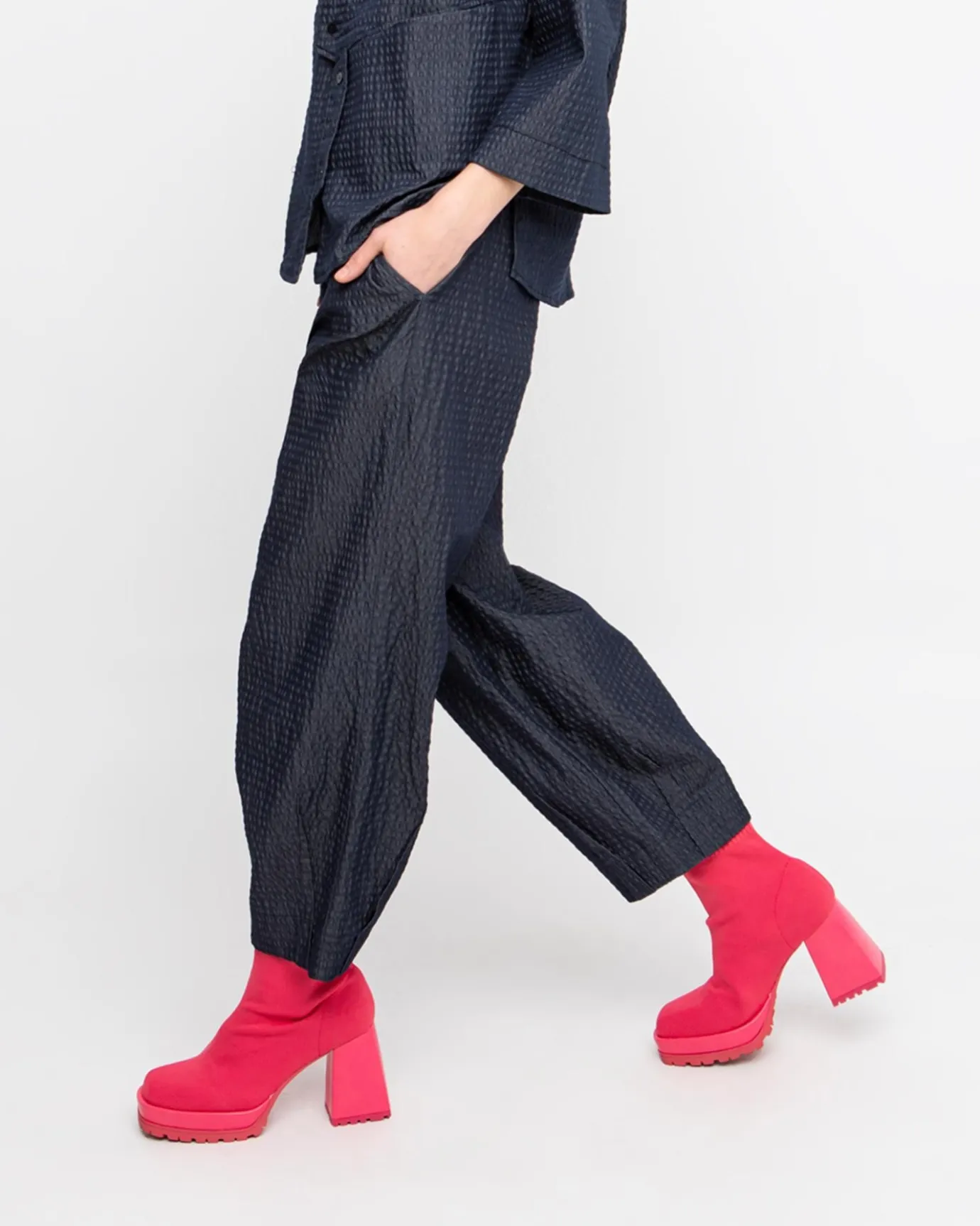 Women Alembika Pants & Skirts<Ozai N Ku Bowie Textured Pants, Denim
