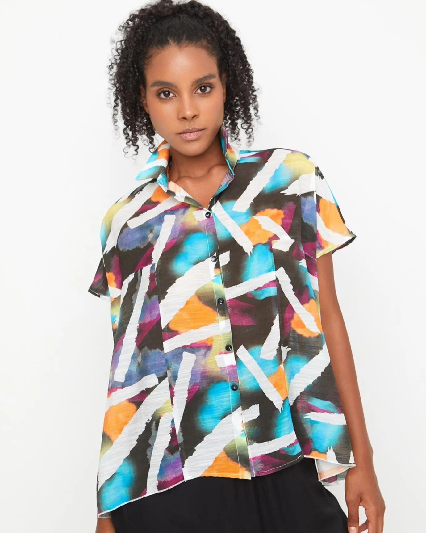 Women Alembika Tops & Tunics<Ozai N Ku Colorpop Blouse, Fireworks