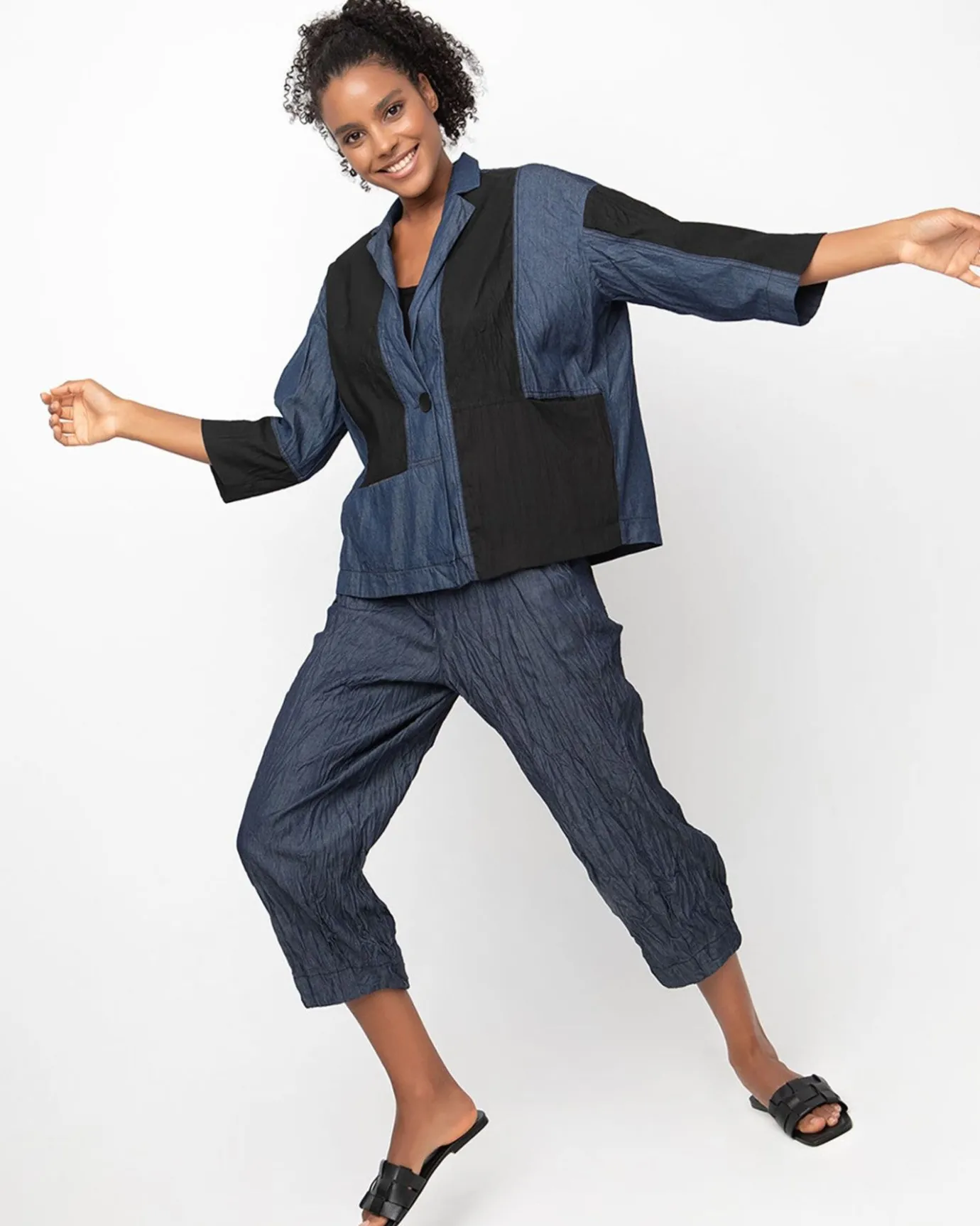 Women Alembika Pants & Skirts<Ozai N Ku Corfu Barrel Leg Pants, Denim