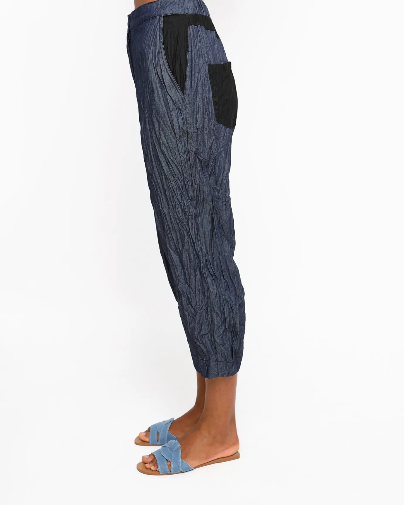 Women Alembika Pants & Skirts<Ozai N Ku Corfu Barrel Leg Pants, Denim