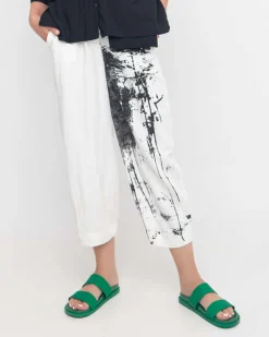 Women Alembika Pants & Skirts<Ozai N Ku Crinkle Art House Pants, Black