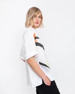 Women Alembika Tops & Tunics<Ozai N Ku Crinkle Funnel Top, Mirage