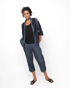 Women Alembika Jackets<Ozai N Ku Crinkle Patch Shirt Jacket, Denim