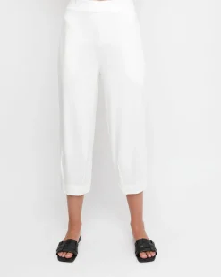Women Alembika Pants & Skirts<Ozai N Ku Cropped Slim Pants, White