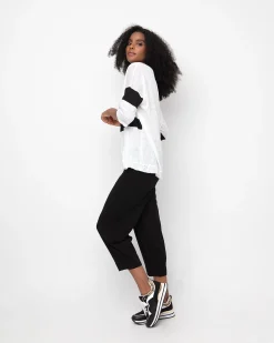 Women Alembika Pants & Skirts<Ozai N Ku Cropped Slim Pants, Black