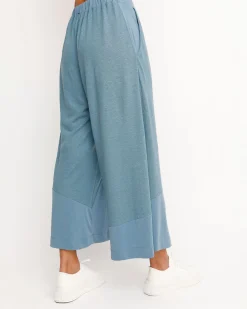 Women Alembika Pants & Skirts<Ozai N Ku Cropped Wide Leg Pants, Azure