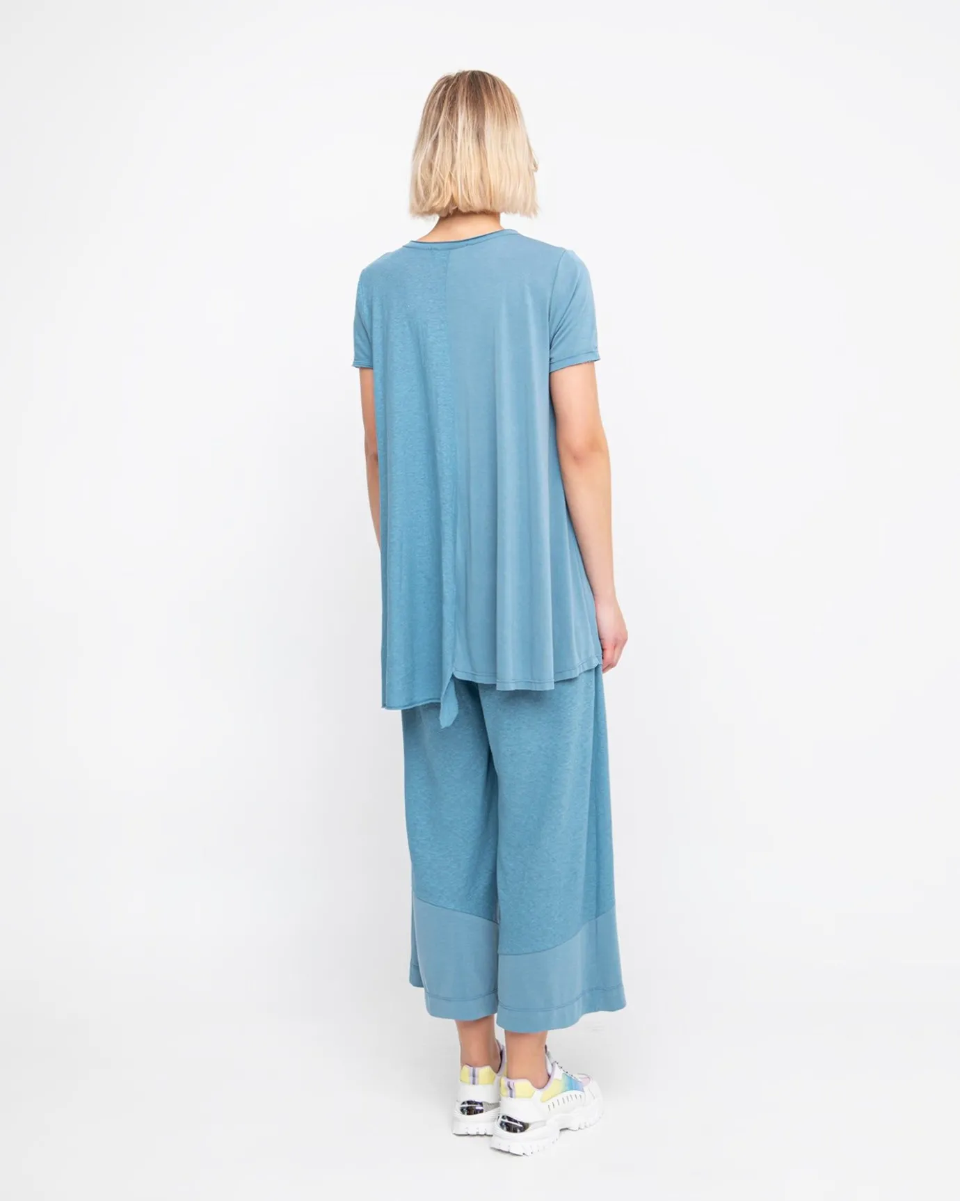 Women Alembika Pants & Skirts<Ozai N Ku Cropped Wide Leg Pants, Azure