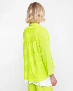 Women Alembika Jackets<Ozai N Ku Drape Neck Racquet Cardigan, Lime