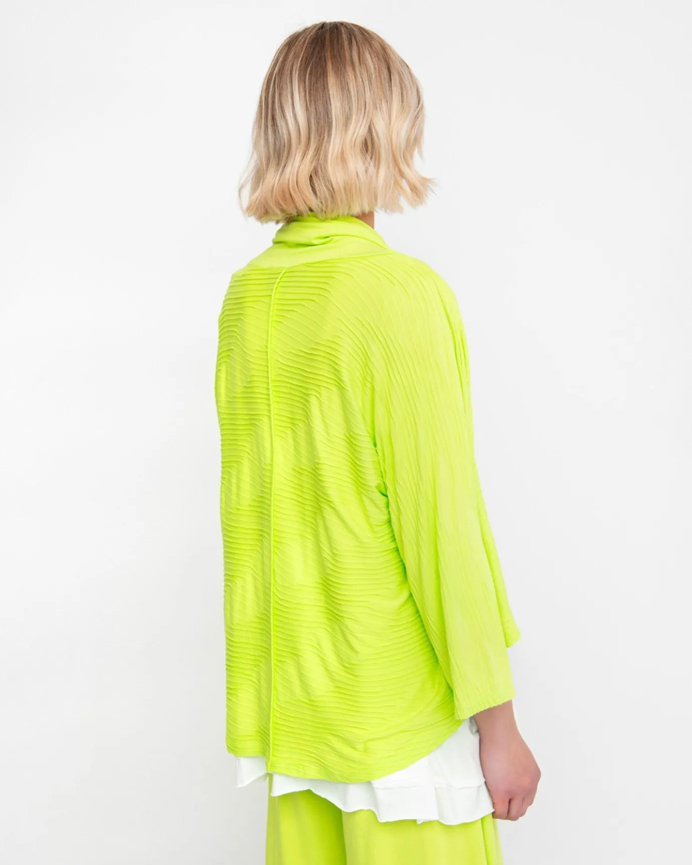 Women Alembika Jackets<Ozai N Ku Drape Neck Racquet Cardigan, Lime