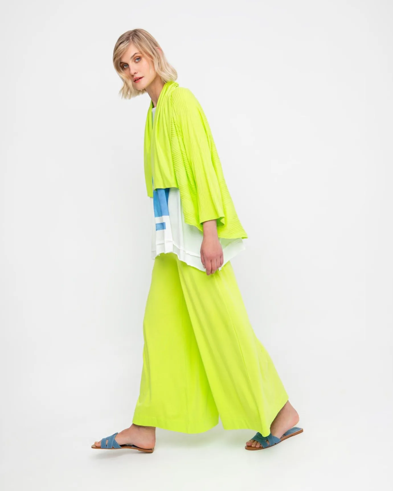 Women Alembika Jackets<Ozai N Ku Drape Neck Racquet Cardigan, Lime