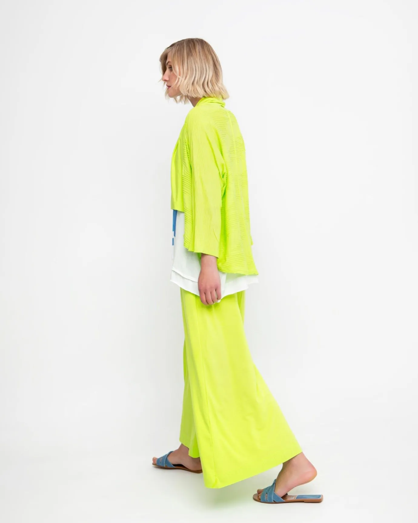 Women Alembika Jackets<Ozai N Ku Drape Neck Racquet Cardigan, Lime