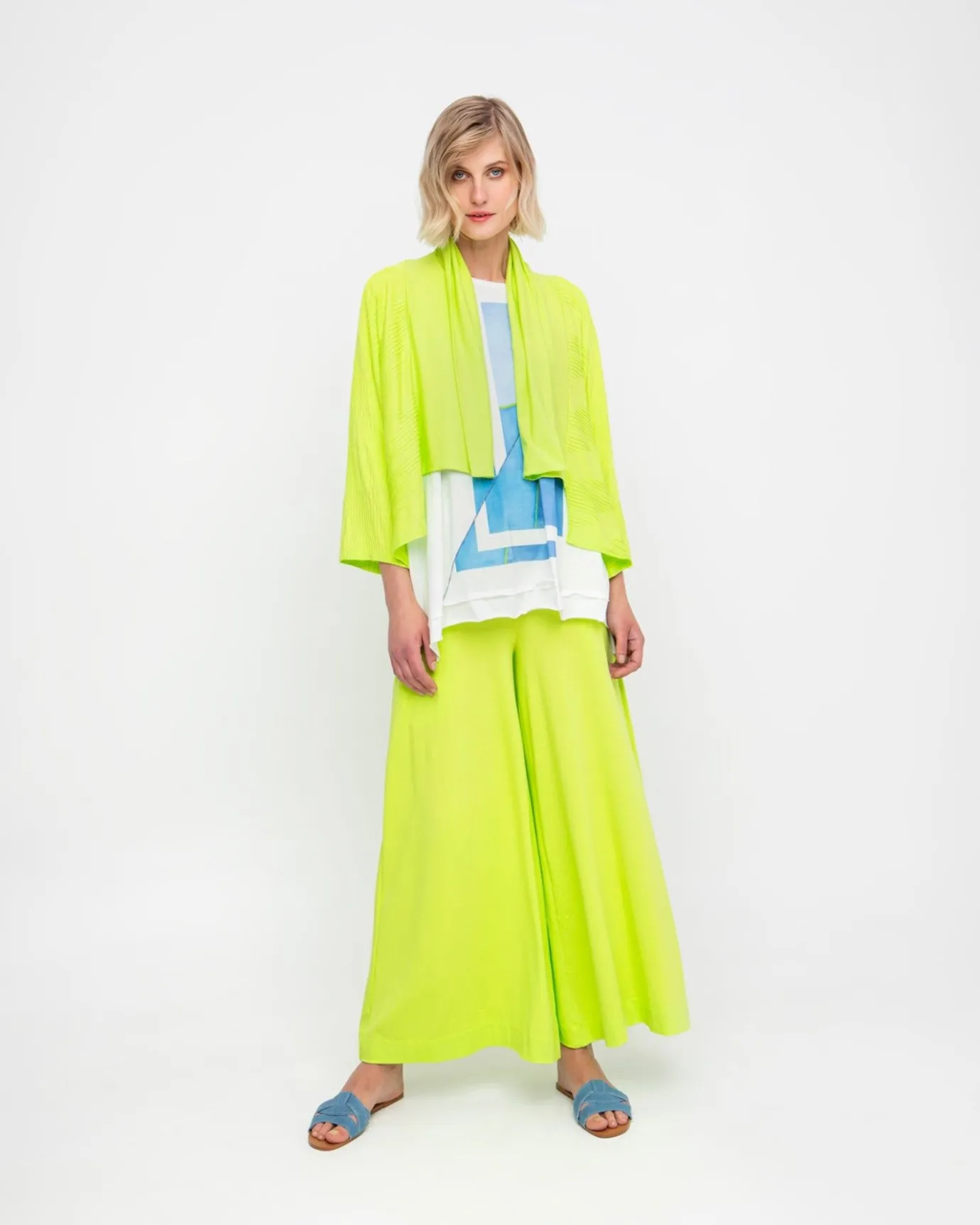 Women Alembika Jackets<Ozai N Ku Drape Neck Racquet Cardigan, Lime