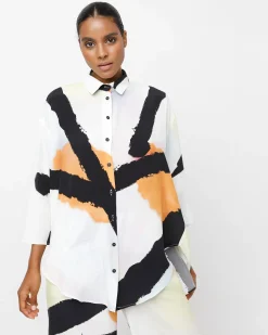 Women Alembika Tops & Tunics<Ozai N Ku Duchamp Button Down Top, Mirage
