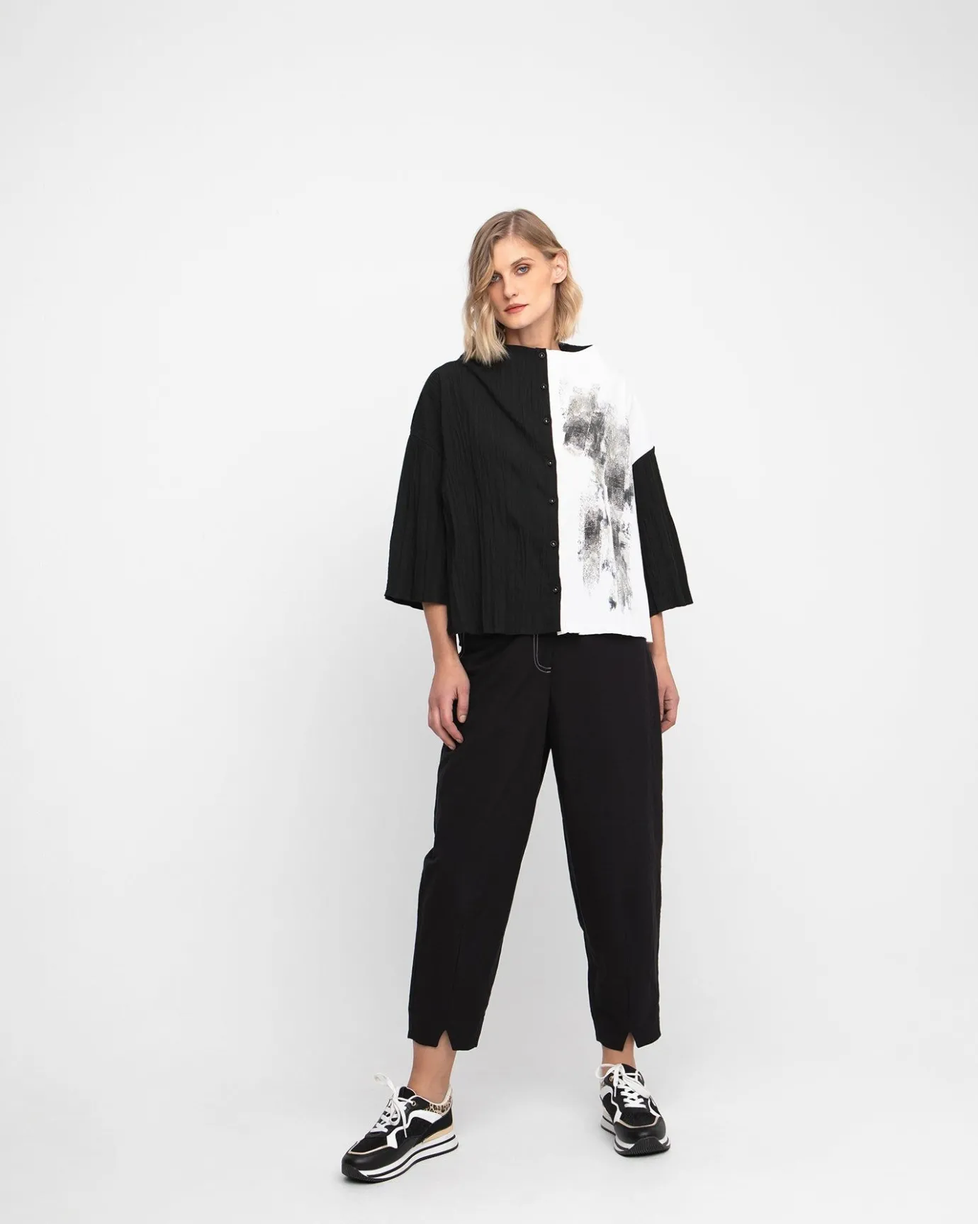 Women Alembika Tops & Tunics<Ozai N Ku Duo Funnel Top, Black