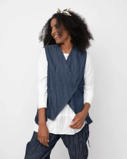 Women Alembika Jackets<Ozai N Ku Flux Vest, Denim