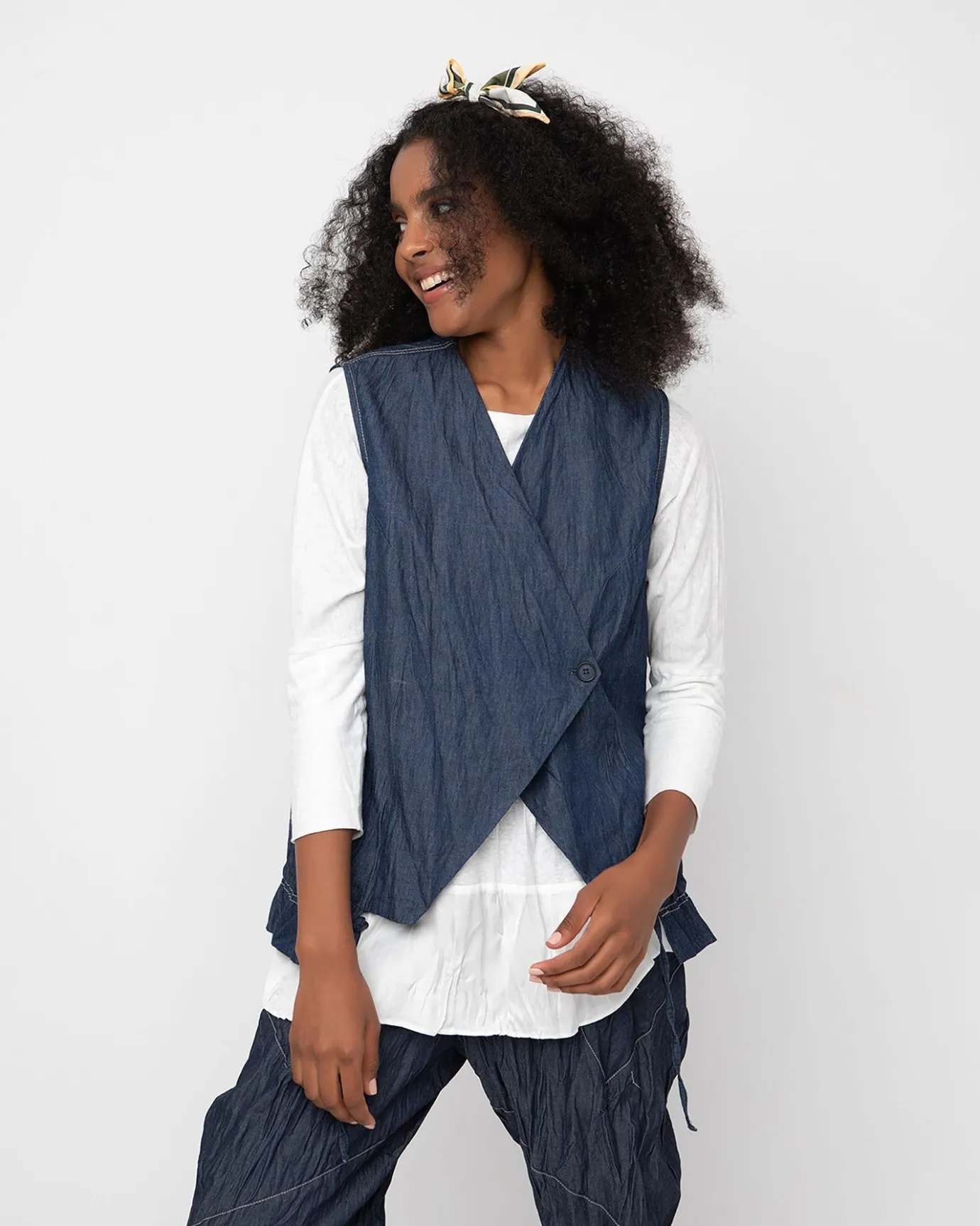 Women Alembika Jackets<Ozai N Ku Flux Vest, Denim
