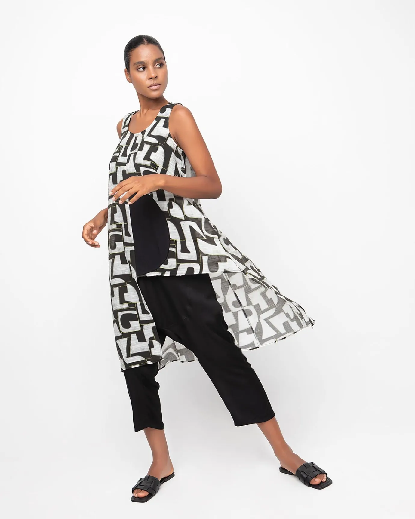 Women Alembika Dresses<Ozai N Ku Glyph Tunic Top, Puzzle