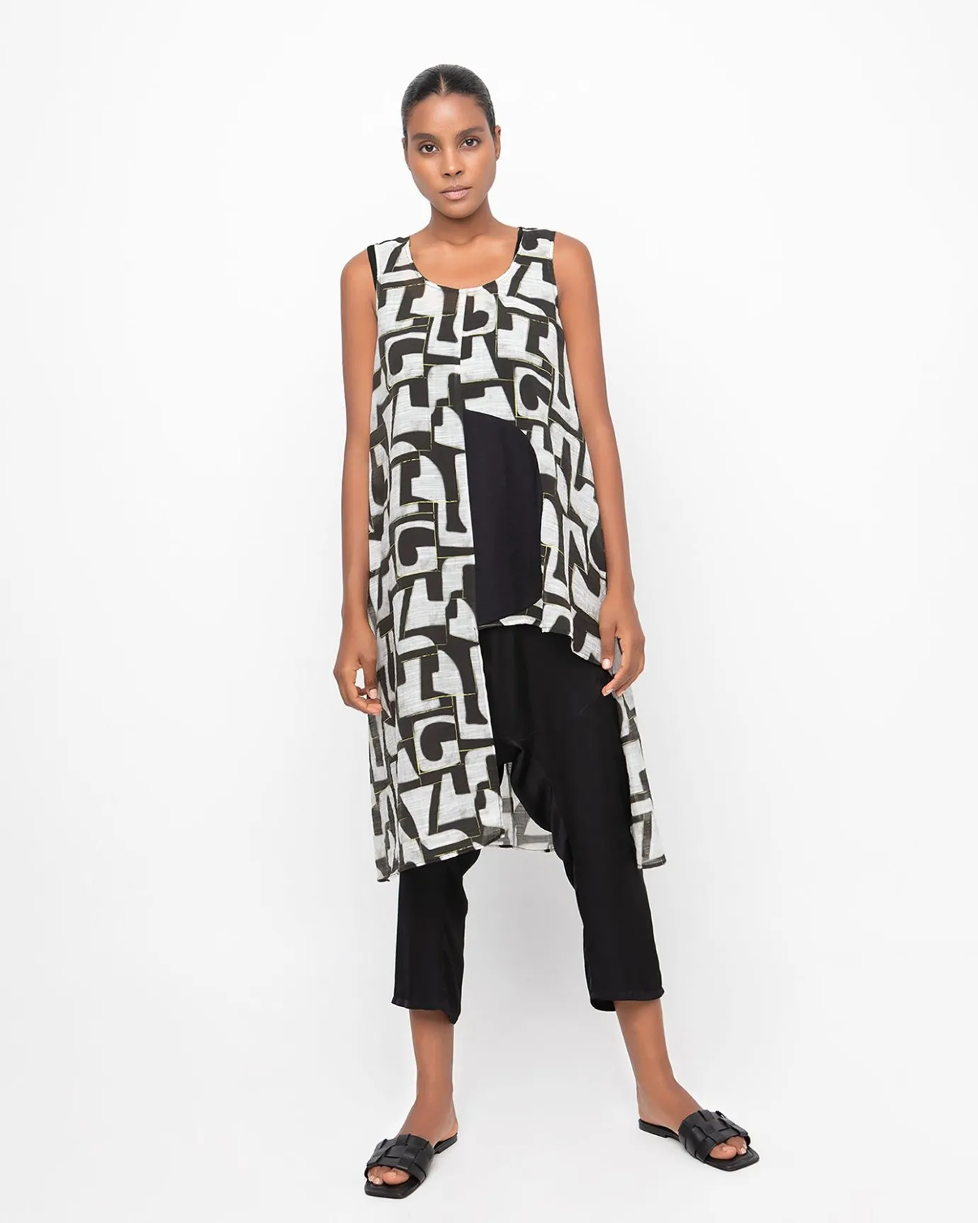 Women Alembika Dresses<Ozai N Ku Glyph Tunic Top, Puzzle