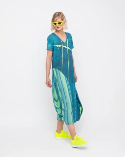 Women Alembika Dresses<Ozai N Ku High Tide Midi Dress, Ocean