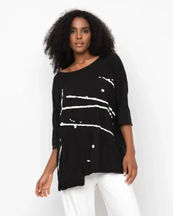 Women Alembika Tops & Tunics<Ozai N Ku Inkblot Tee, Black