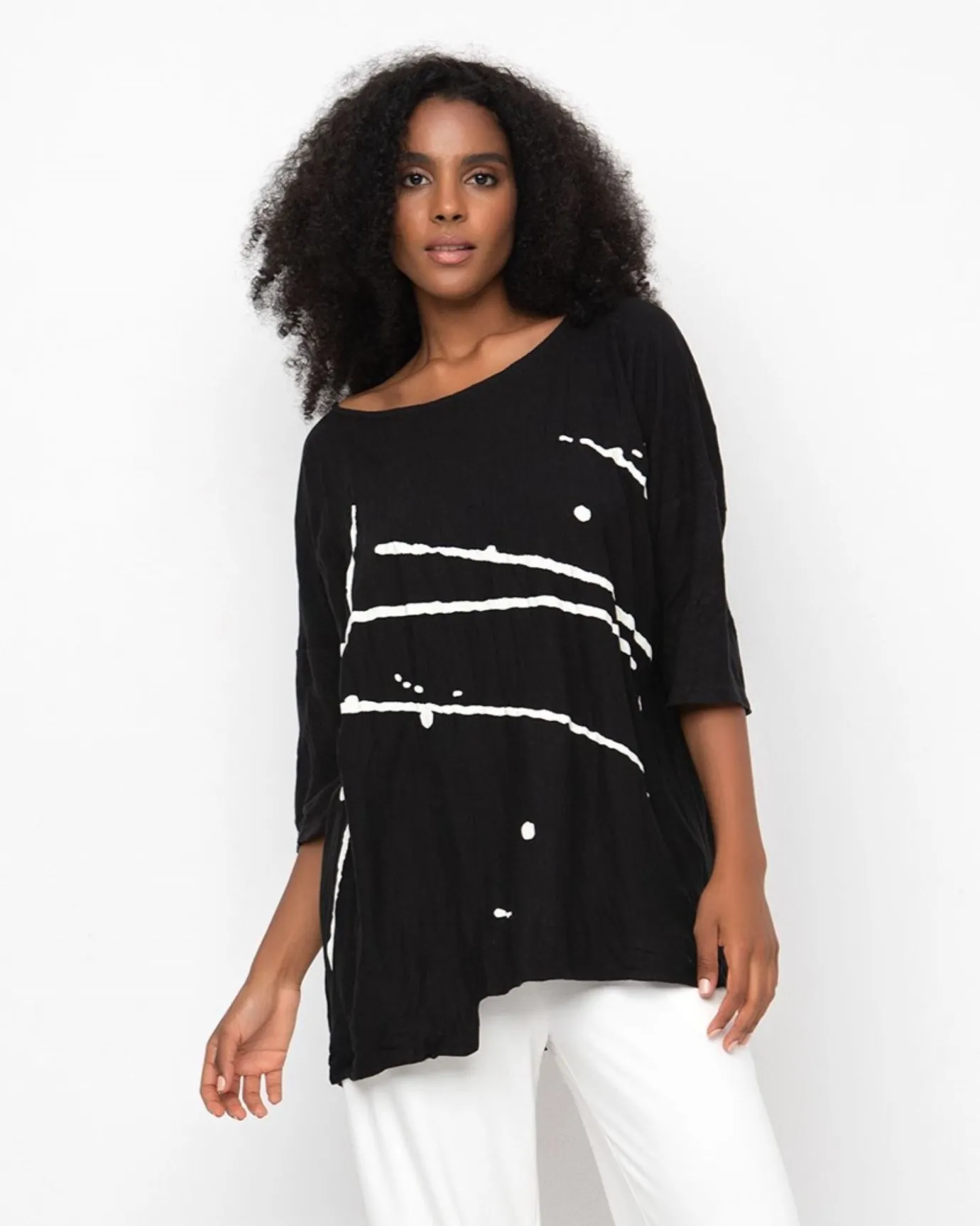 Women Alembika Tops & Tunics<Ozai N Ku Inkblot Tee, Black