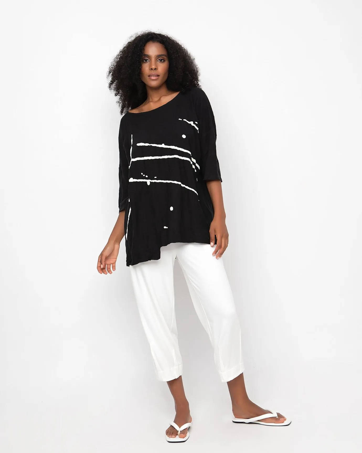 Women Alembika Tops & Tunics<Ozai N Ku Inkblot Tee, Black