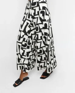Women Alembika Pants & Skirts<Ozai N Ku Letterpress Palazzo Pants, Puzzle