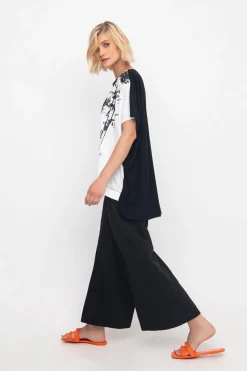 Women Alembika Pants & Skirts<Ozai N Ku Must-Have Slit-Front Flare Pants, Black