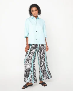 Women Alembika Pants & Skirts<Ozai N Ku Pacifico Pants, Jet Blue