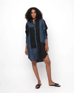 Women Alembika Dresses<Ozai N Ku Patch Shirt Dress, Denim